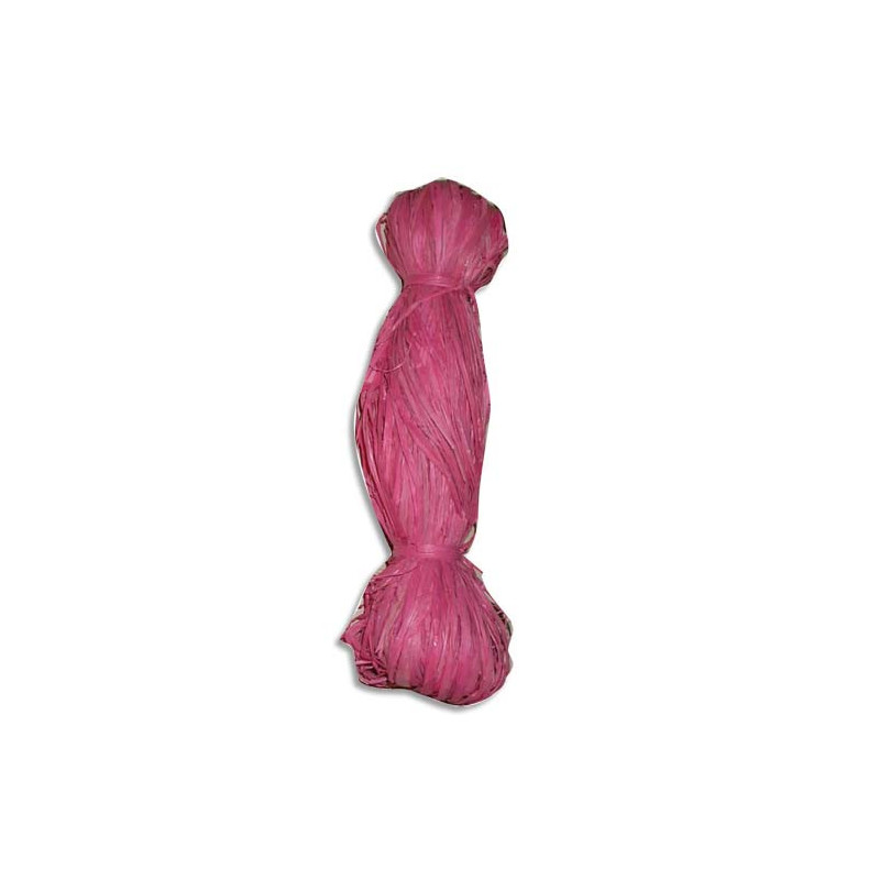 GRAINE CREATIVE Bobine de 50g de raphia végétal Rose Tyrien, longueur non standardisée de 1 à 1,20m