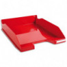 EXACOMPTA Corbeille à courrier 100% DECO Rouge carmin - Dimensions : L 25,5 x H 6,5 x P 34,7 cm