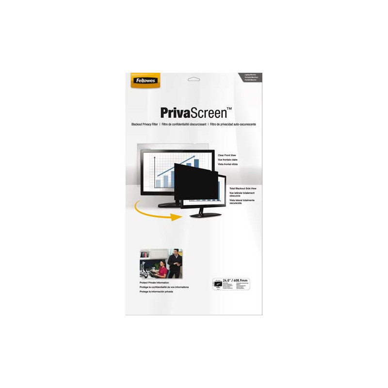 FELLOWES Filtre de confidentialité PrivaScreen 24'' (16/9) pour moniteurs et ordi portables 4811801