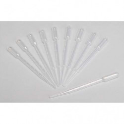 O COLOR Sachet 10 pipettes comptegoutte vide en plastique 3ml graduées