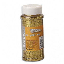 O COLOR Pot de paillettes scintillantes 160ml couleur or