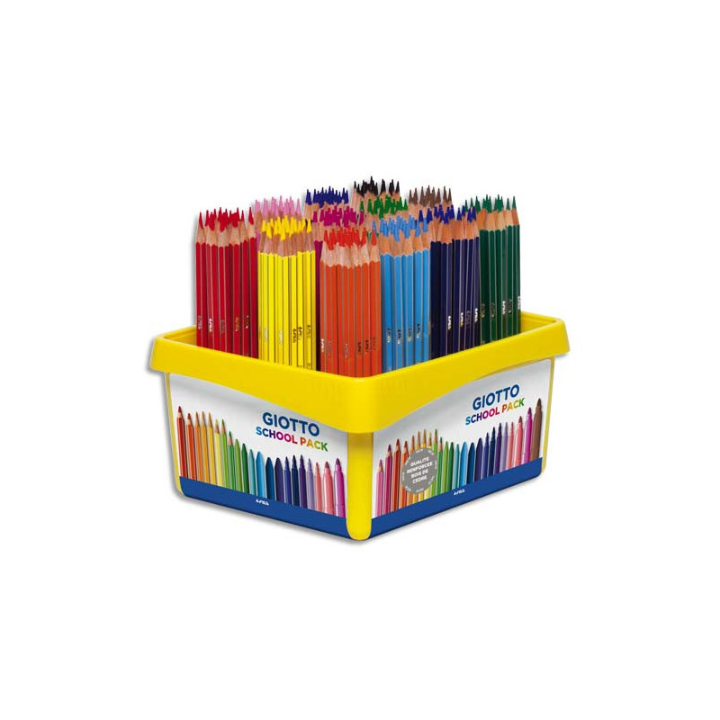 GIOTTO Schoolpack de 192 crayons de couleur Stilnovo assortis