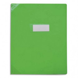 OXFORD Protège-cahier 17x22cm Strong Line opaque 15/100è + coins renforcés (30/100è). Coloris vert