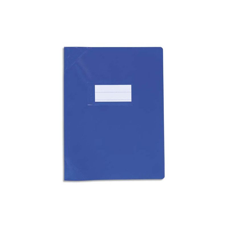 OXFORD Protège-cahier 24x32cm Strong Line opaque 15/100è + coins renforcés (30/100è). Coloris Bleu