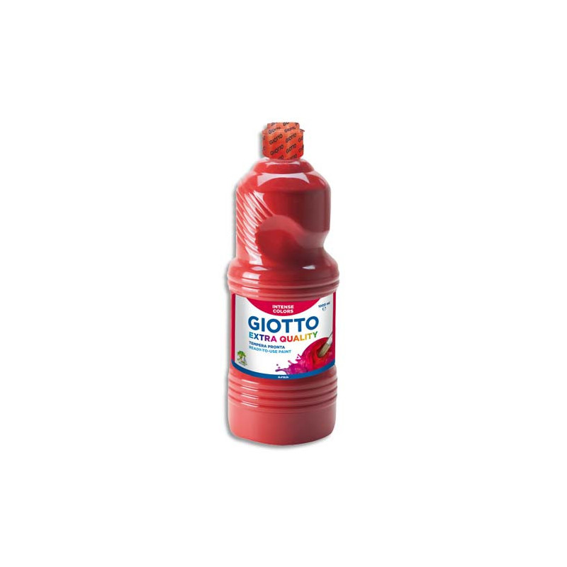 GIOTTO Flacon d'1 litre de gouache liquide couleur Rouge écarlate