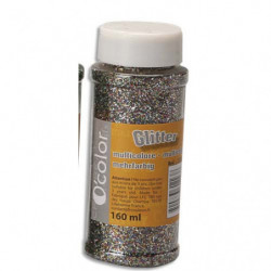 O COLOR Pot de paillettes scintillantes 160ml couleur multicolore