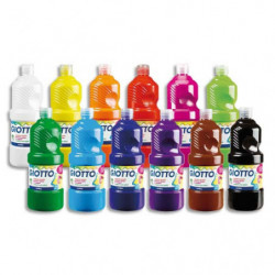 GIOTTO Lot de 8 x 1 litre de gouache liquide couleurs assorties