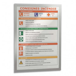 DURABLE Pack de 10 Cadres d'affichage mural Duraframe A4 - adhésif et repositionnable - Argent