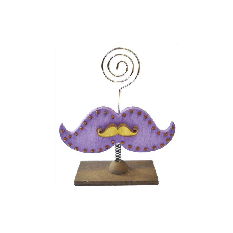 GRAINE CREATIVE Porte-photo en bois moustache format 100 x 40 x 120 mm, à décorer