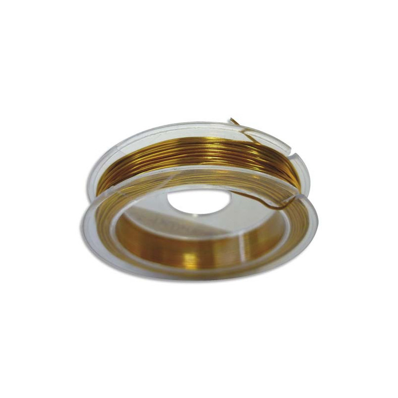 GRAINE CREATIVE Rouleau de 10 m de fil aluminium couleur or, diamètre 0,6 mm