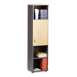 MT INTERNATIONAL Colonne 5 cases MT3 Confort, porte+1tab fixe+3réglables L45xH182xP43 cm Hêtre anthracite