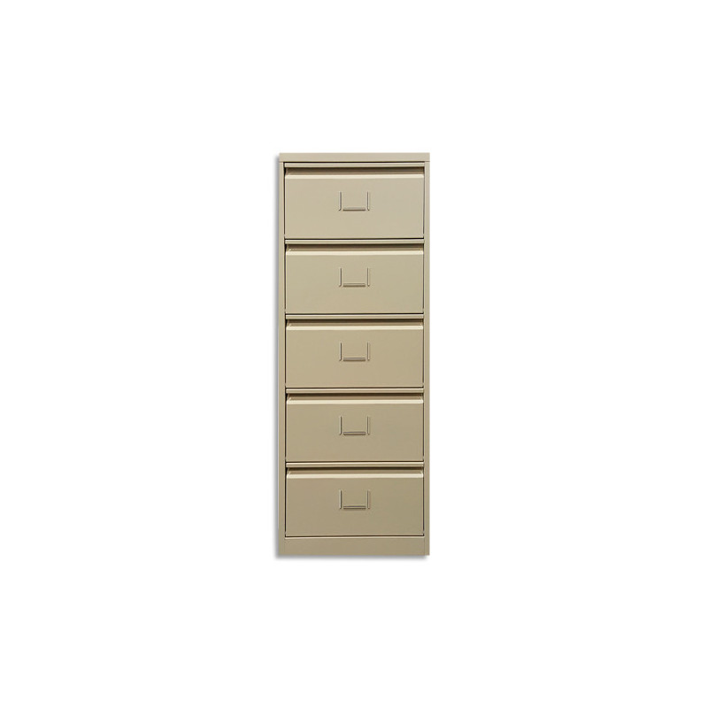 MT INTERNATIONAL Colonne à clapets 5 cases Beige, monobloc en tôle galvanisée L43 x H105 x P31,5 cm