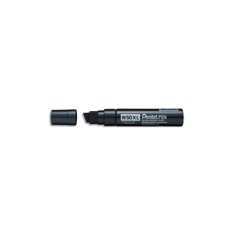 PENTEL Marqueur permanent N50XL Pointe biseautée extra-large, encre indélébile. Noir
