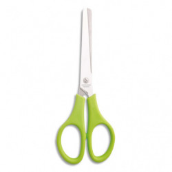 WONDAY Ciseaux bouts ronds 15 cm, anneaux symétriques, coloris assortis Bleu, Vert