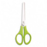 WONDAY Ciseaux bouts ronds 15 cm, anneaux symétriques, coloris assortis Bleu, Vert