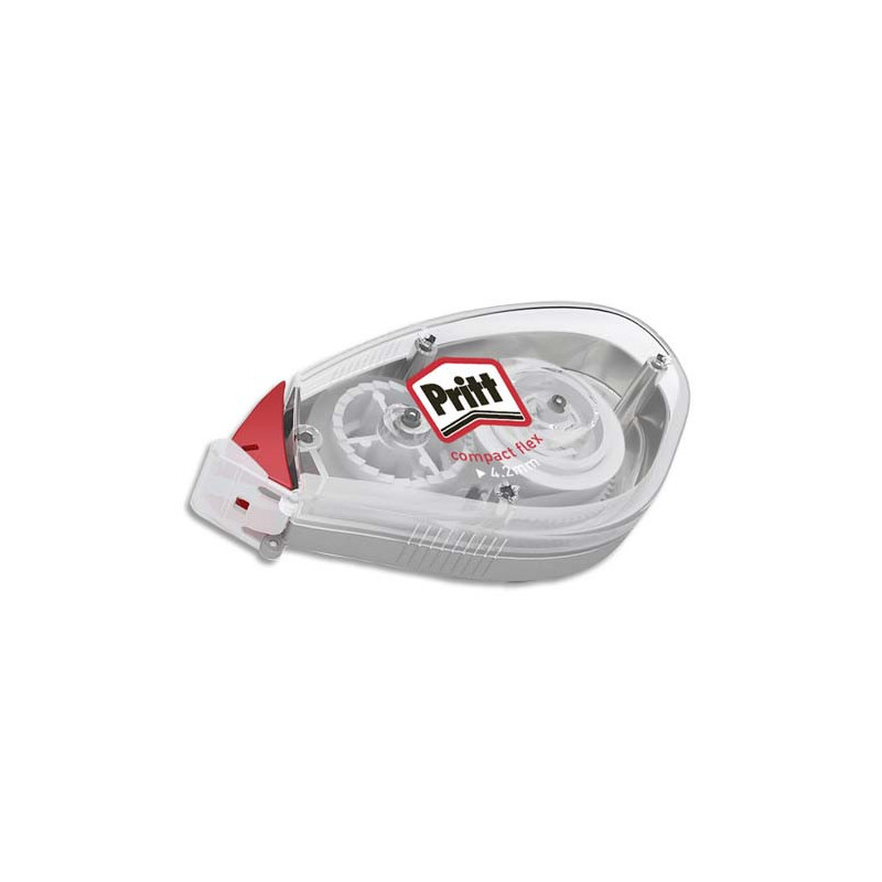 PRITT Roller de correction COMPACT FLEX frontal. Embout flexible. Dimensions : 4,2 mmX10 m