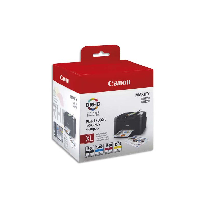 CANON Multipack 4 couleurs Jet d'encre PGI1500XL 9182B004