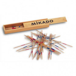 Jeu du Mikado géant composé de 28 bâtonnets de longueur 30,5 cm en bois