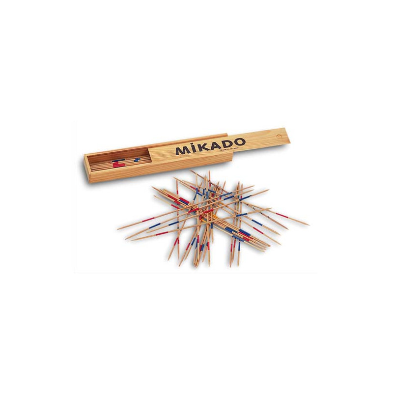 Jeu du Mikado géant composé de 28 bâtonnets de longueur 30,5 cm en bois