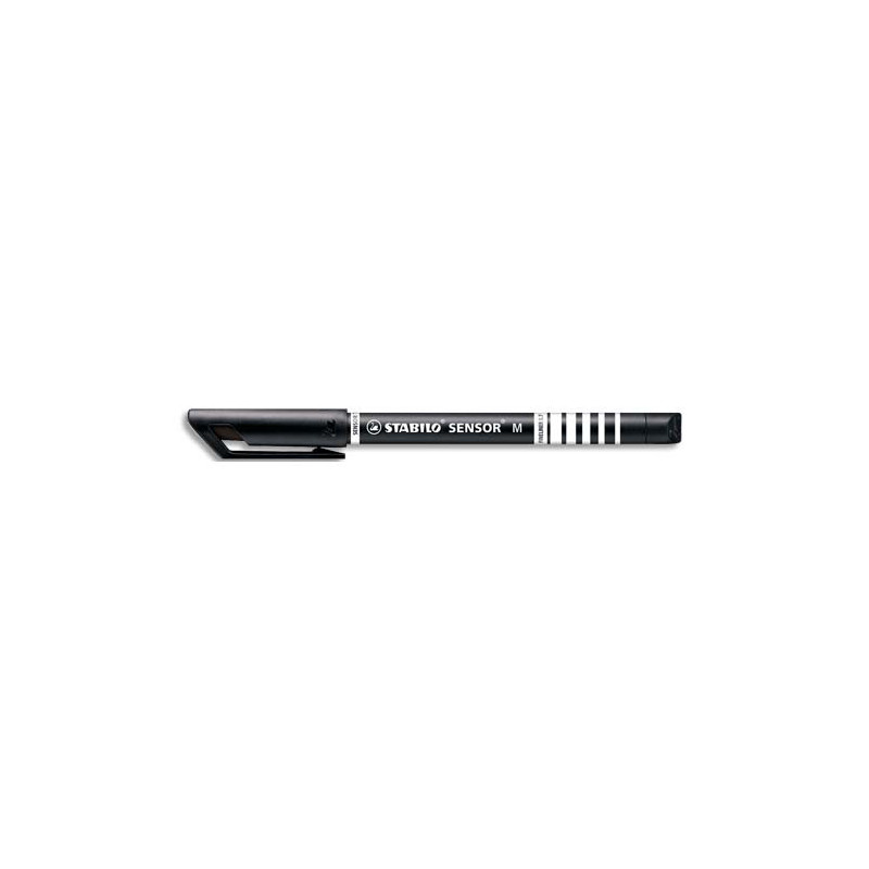 STABILO SENSOR M stylo-feutre pointe moyenne sur amortisseur (0,7 mm) - Noir