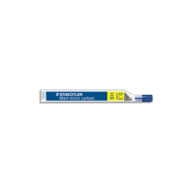 STAEDTLER Etui de 12 mines 0,3 mm polycarbone haute qualité HB MARSMICRO