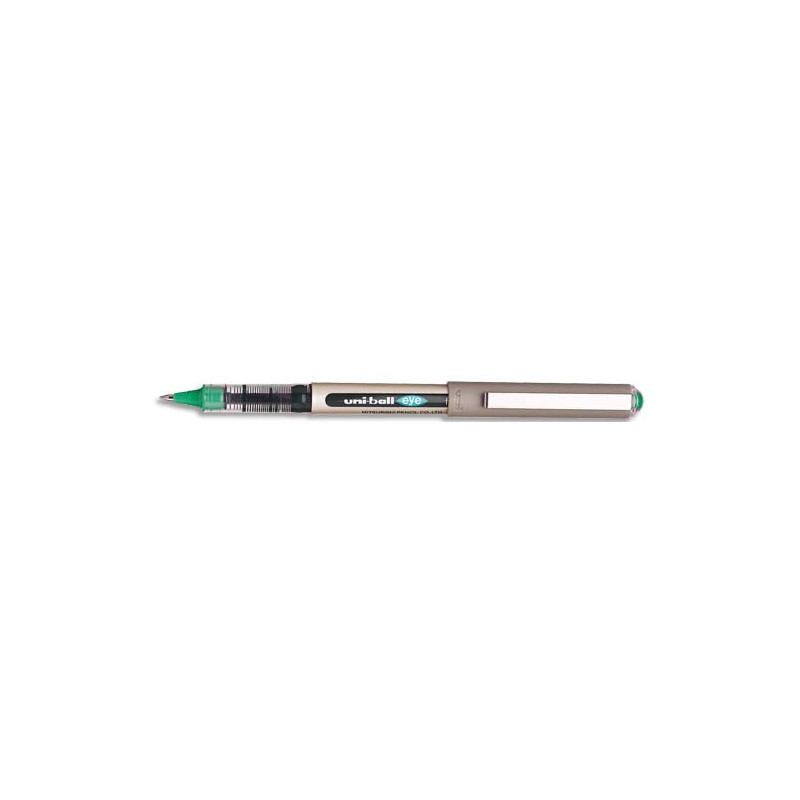 UNI-BALL Stylo Roller pointe métal fine encre liquide Verte UNI-BALL EYE UB 157