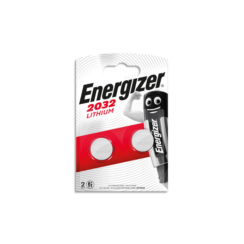 ENERGIZER Pile Lithium 2032 pour appareils électroniques, pack de 2 piles