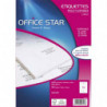 OFFICE STAR Boîte de 2100 étiquettes multi-usage Blanches 63,5 x 38,1 mm OS43435