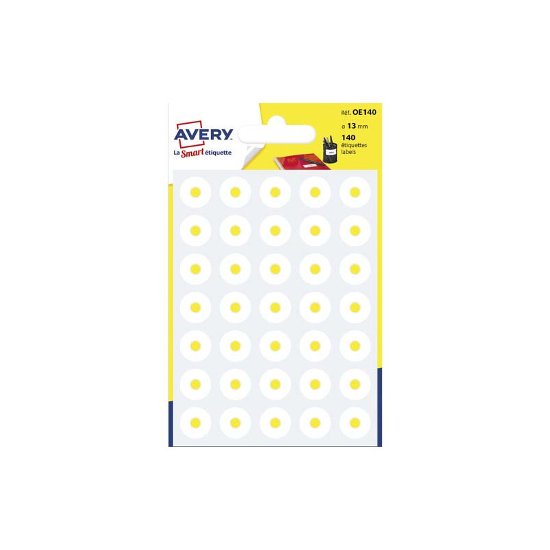 AVERY Sachet de 140 illets diamètre 13 mm Blanc.