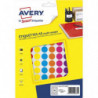 AVERY Sachet de 672 pastilles Ø15 mm. Imprimables. Coloris assortis.