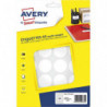 AVERY Sachet de 384 pastilles Ø30 mm. Imprimables. Coloris Blanc.