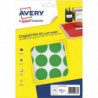 AVERY Sachet de 240 pastilles Ø30 mm. Imprimables. Coloris Vert.