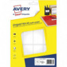 AVERY Sachet de 192 étiquettes multi-usage Blanches 56 x 34 mm. Planche format A5. ETE012