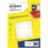 AVERY Sachet de 96 étiquettes multi-usage Blanches 80 x 45 mm. Planche format A5. ETE006