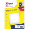 AVERY Sachet de 48 étiquettes multi-usage Blanches 64 x 133 mm. Planche format A5. ETE003