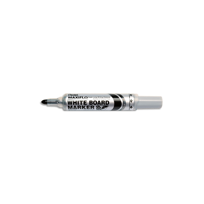 PENTEL Marqueur effaçable sec tableaux Blancs pointe ogive large encre liquide base alcool Noire MAXIFLO