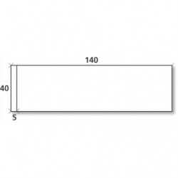 Boîte de 1000 étiquettes d'affranchissement 1 front format 140x40 mm.