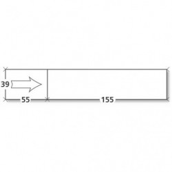 Boîte de 1000 étiquettes d'affranchissement 1 front format 155x39 mm.