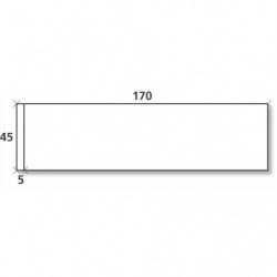 Boîte de 1000 étiquettes d'affranchissement 1 front format 170x45 mm.