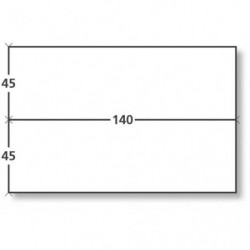 Boîte de 1000 étiquettes d'affranchissement 2 front format 140X45 mm.