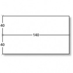 Boîte de 1000 étiquettes d'affranchissement 2 front format 140x40 mm.