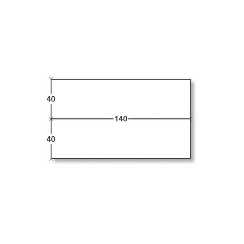 Boîte de 1000 étiquettes d'affranchissement 2 front format 140x40 mm.