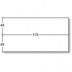 Boîte de 1000 étiquettes d'affranchissement 2 front format 175x45 mm.