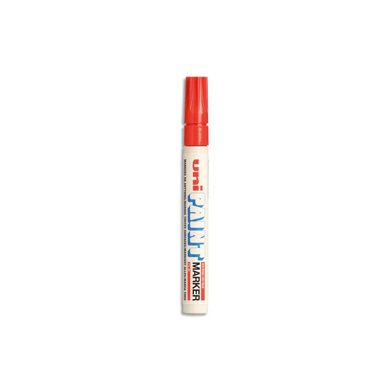 UNI-BALL Marqueur peinture à base d'huile indélébile pte moy ogive corps métal coloris Rouge UNI PAINT