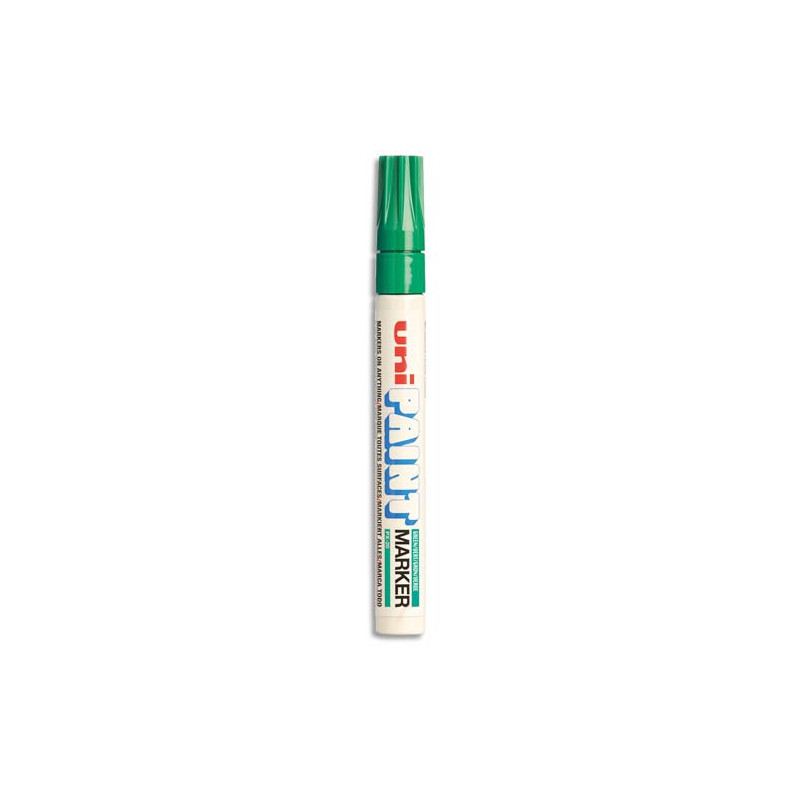 UNI-BALL Marqueur peinture huile indélébile pointe moyenne ogive corps métal coloris Vert foncé UNI PAINT