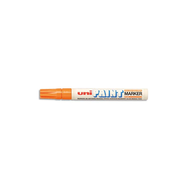 UNI-BALL Marqueur peinture à base d'huile indélébile pte moy ogive corps métal coloris Orange UNI PAINT