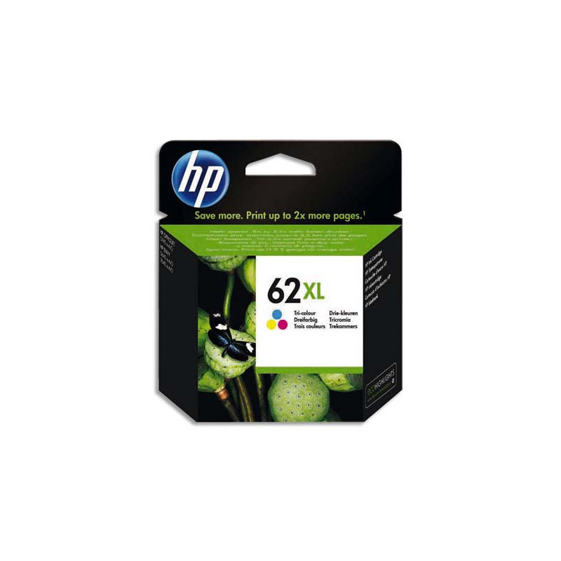 HP 62XL Cartouche d'Encre Trois Couleurs grande capacité Authentique (C2P07AE)