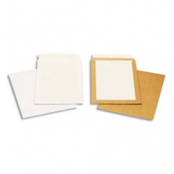 GPV Boîte de 100 pochettes kraft dos carton c4 120g auto-adhésives 4455