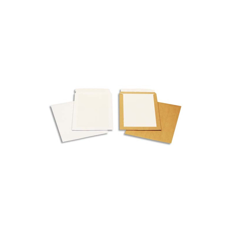 GPV Boîte de 100 pochettes kraft dos carton 24 120g auto-adhésives 4458