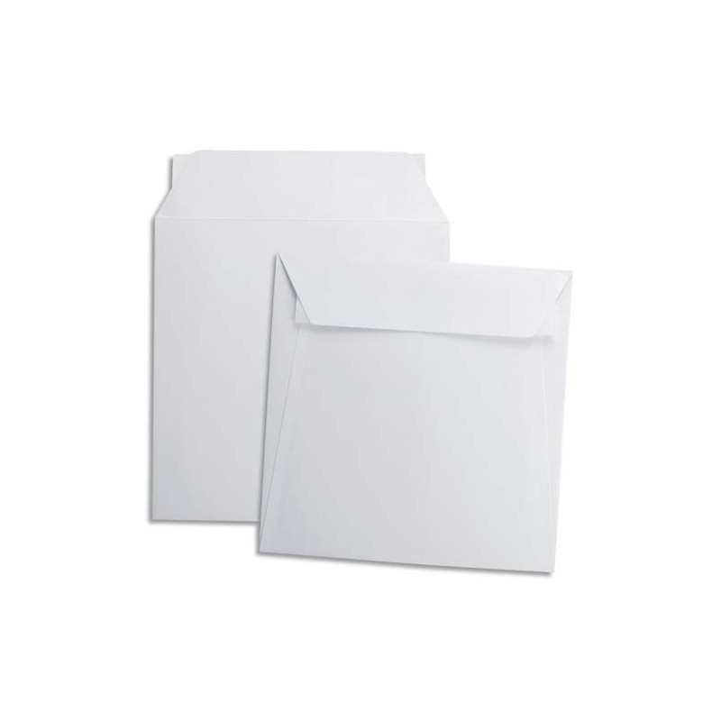 GPV Boîte de 500 enveloppes carrées Blanches 220 x 220 mm 120 g auto-adhésives 4754